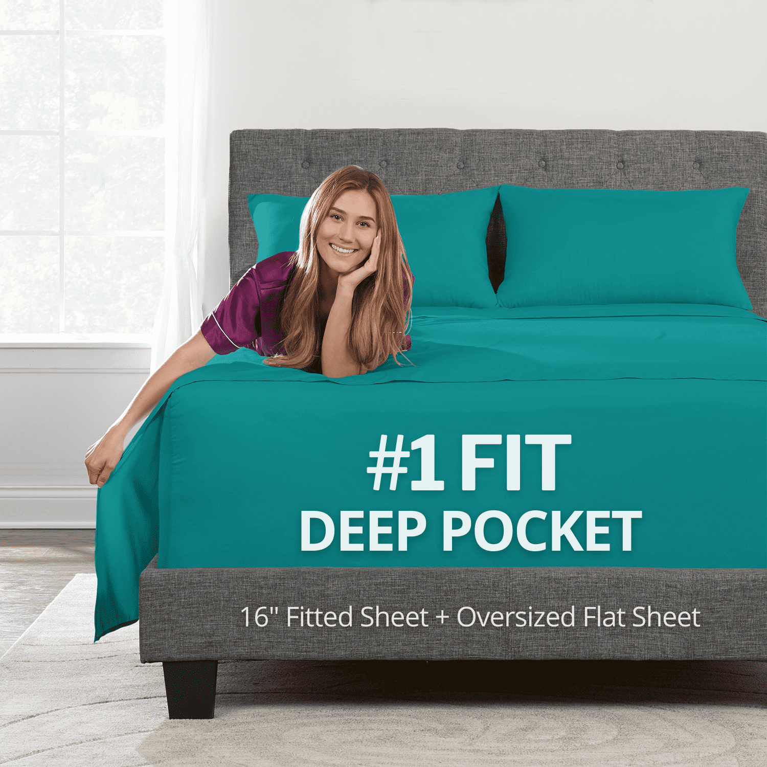 DeaLuxe Bedding 16” Full Size Extra Deep Pocket Bed Sheet Hotel