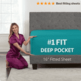 thumbnail image 1 of DeaLuxe Bedding 16” Inch Queen Fitted Sheet Only - Extra Deep For Queen Sized Beds - Microfiber Cooling Bottom Mattress Sheet Cover - Teal (Blue/Green), 1 of 8