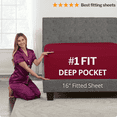 thumbnail image 1 of DeaLuxe Perfect Fit Collection 16” Deep Pocket 1-Piece Only Red Solid Fitted Sheet, King – Super Soft Easy Care and Hold Tight, 1 of 5