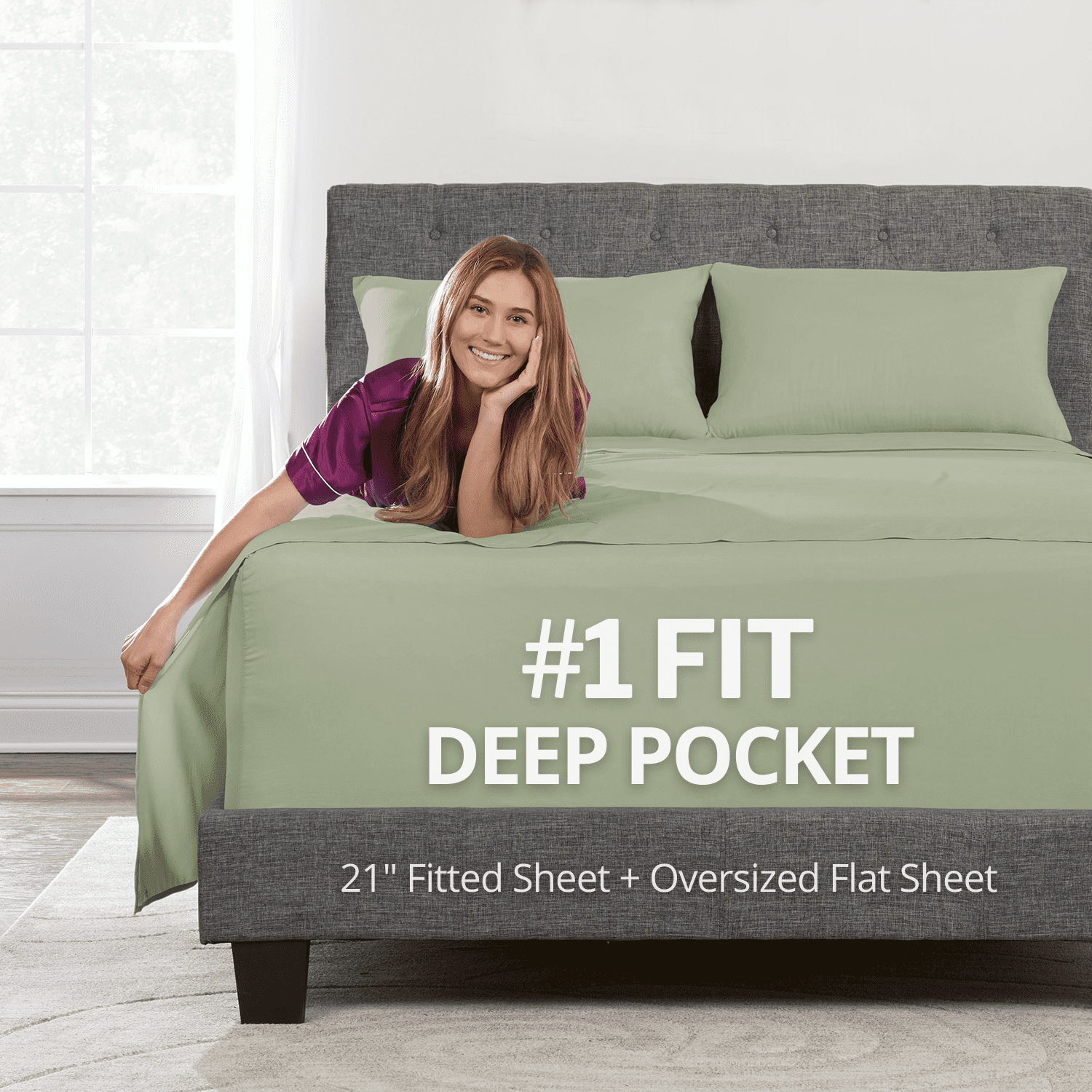 Bedsure Deep Pocket Queen Sheets Set - Fits Mattresses Up to 21 Thick, 4  Piece Air Mattress Sheets …See more Bedsure Deep Pocket Queen Sheets Set 