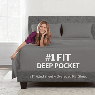 Bedsure Deep Pocket Sheets Set - Fits Mattresses Up To 21 Thick, 3/4 Pcs, Air  Mattress Sheets With Deep Pocket, Polyester Microfiber Soft Breathable  Moisture Wicking Soft Cooling Bedding Sheets & Pillowcases