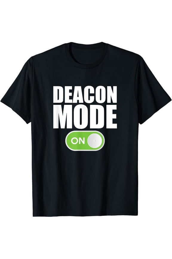 Deacon Mode - Religious Christian Minister Catholic Church T-Shirt Black Small