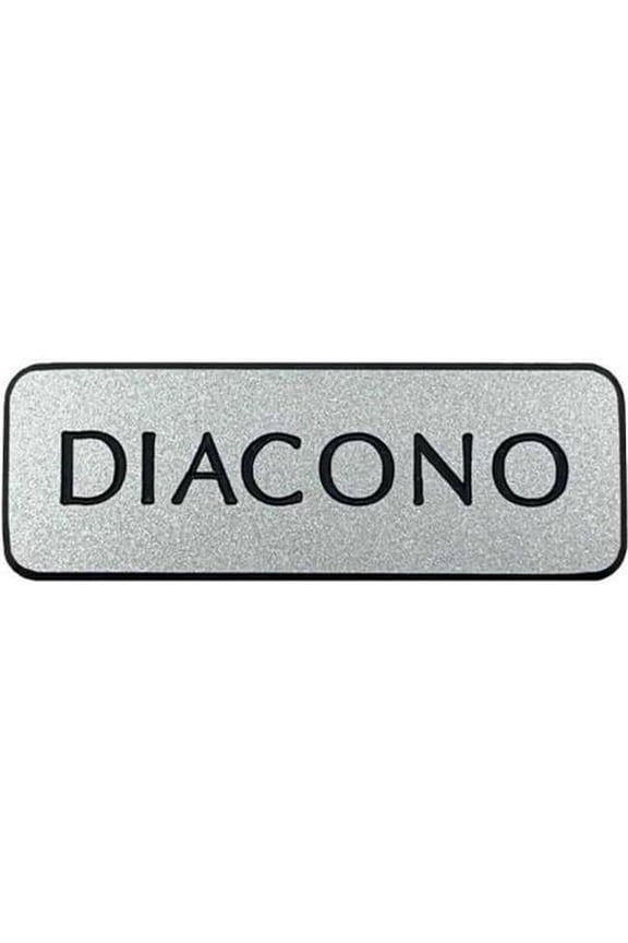 Deacon Spanish Badge Pin, Back & Silver