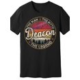 thumbnail image 1 of Deacon The Man The Myth The Legend Personalized Name 729020 funny Men'S Short Sleeve T-shirt black AM, 1 of 3
