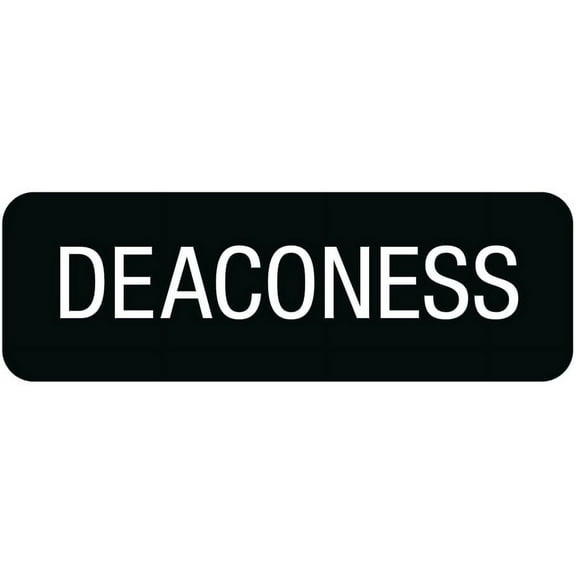 Deaconess 1 x 3 Inch Magnetic Name Tag, Black 2 Pack