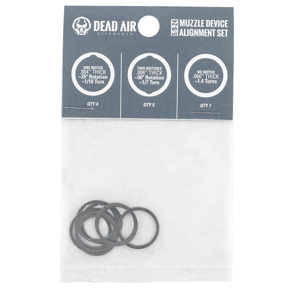 Dead Air Shim Kit, Deadair Da002 5/8-24 Shim Kit