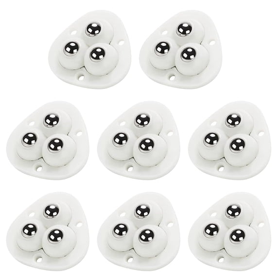 No Dead Angle Rotation Adhesive Casters Effortlessly Move Appliances with 8pcs Caster Wheel Easy Glide Self 360 Degree Quick Hassle-Free Installation White A