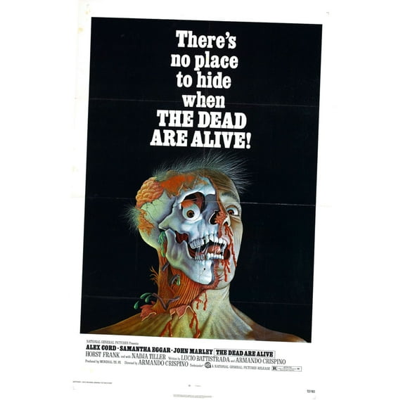 Dead Are Alive The Movie poster Metal Sign 8inx 12in Metal Print 8x12 Square Adults Poster Time