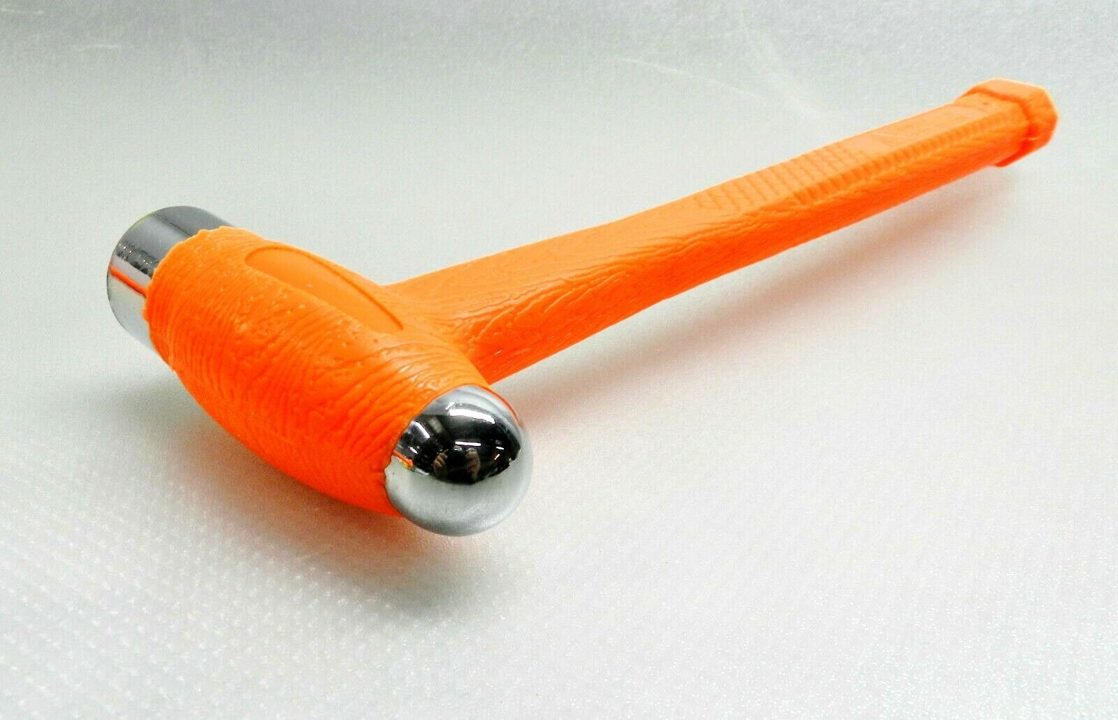 Stark USA 1lb Dual Face Dead Blow Ball Pein Hammer – Shock Absorbing, Orange Polyurethane