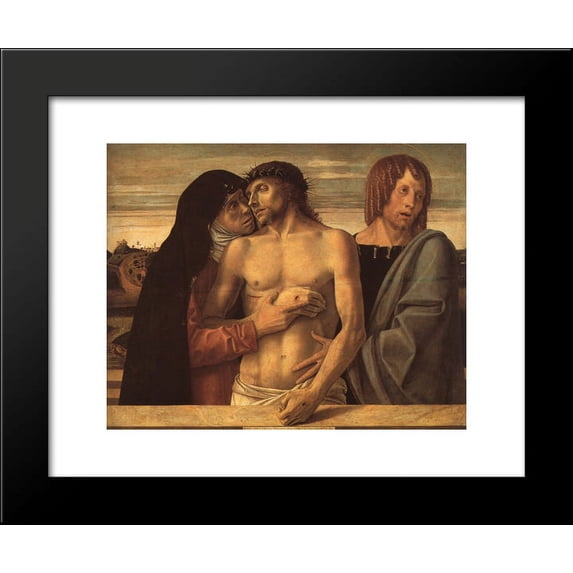 Dead Christ Supported by Madonna and St. John 20x24 Framed Art Print by Belli...