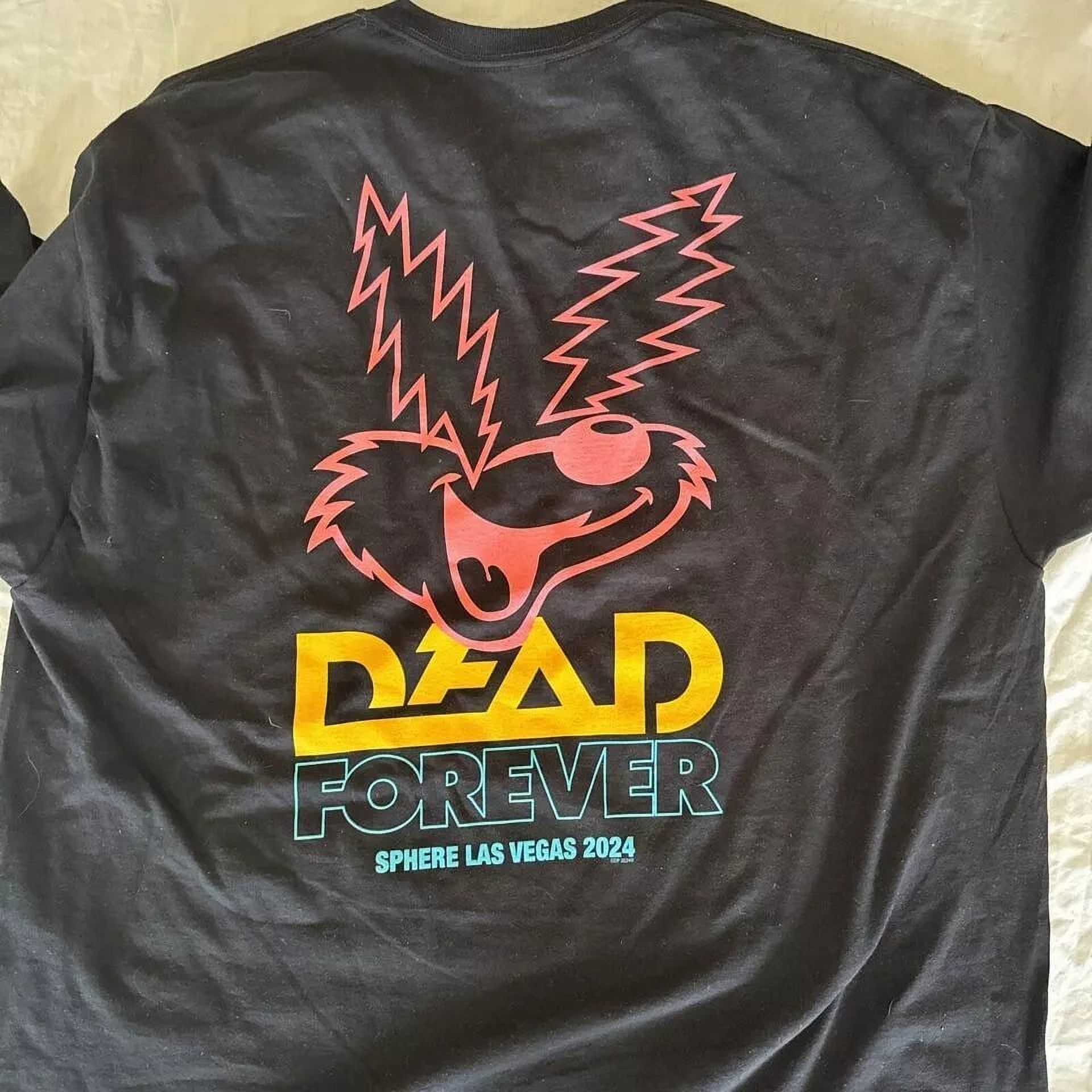 Dead & Company Forever Black Shirt Sphere Las Vegas 2024 Tee on back