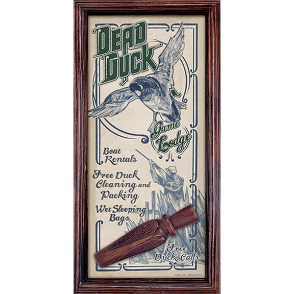 Dead Duck Game Lodge Novelty Sign | Indoor/Outdoor | Funny Home Décor for Garages, Living Rooms, Bedroom, Offices | SignMission personalized gift Wall Plaque Decoration