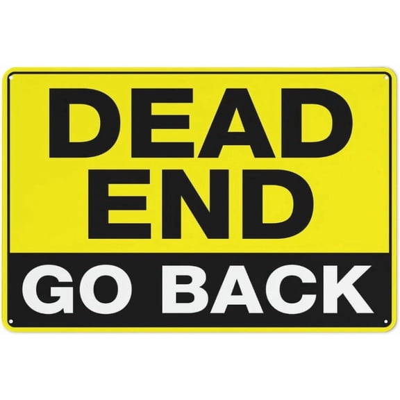 Dead End Go Back Sign Metal Signs 8"x12" Rust Free Aluminum,Uv Ink Printing,DurableWeatherproof Outdoor For Home