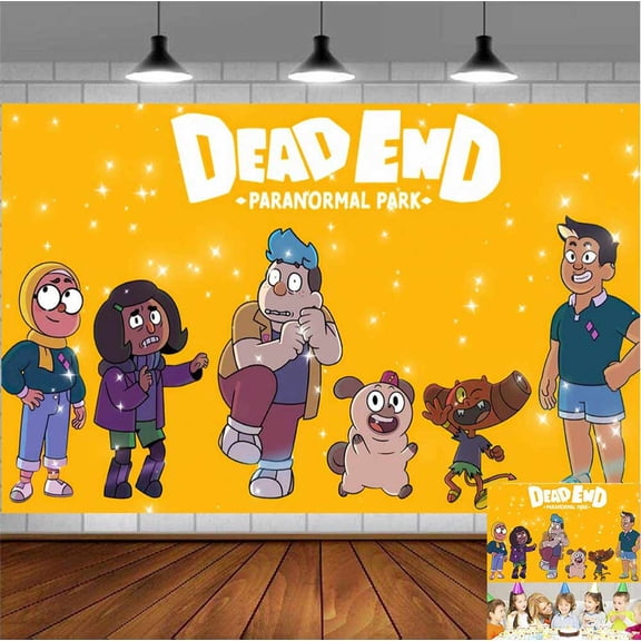 Dead End Paranormal Park Backdrop Banner Party Supplies Poster Movie Theme Background for Photography Kids Birthday Decorations