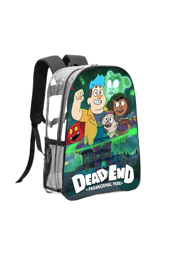 Dead End Paranormal Park Pattern Transparent Backpack Lightweight And fashionable Showcasing Personality And Leading The Trend