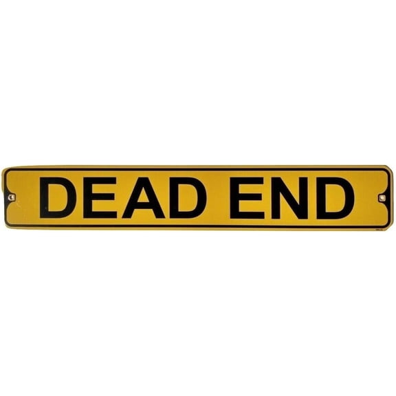 Dead End Tin Metal Street Sign Wall Decor 4"x16"