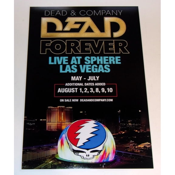 Dead FOREVER - Dead & Co. Grateful Dead Bob Weir SPHERE 2024 Poster 19" x 13"