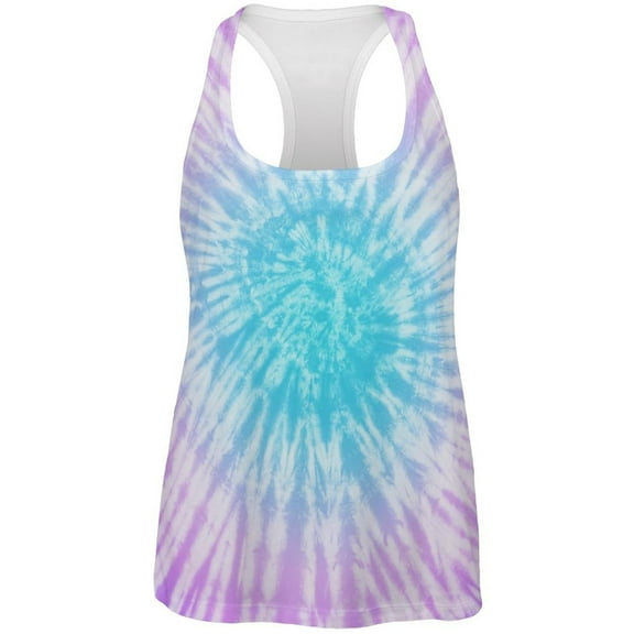 Dead Head Tie Dye All Over Womens Work Out Tank Top - Medium