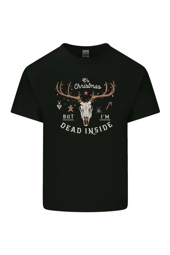 Dead Inside But Jolly Christmas Skeleton Hunter Gift Unisex T-Shirt, up to Size 5XL