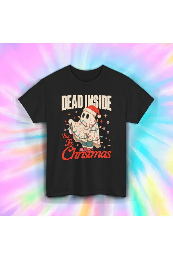 Dead Inside Christmas Funny Ghost Holiday Grunge Emo Xmas Humor Top Unisex T-Shirt up to size 5XL