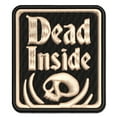 thumbnail image 1 of Dead Inside Goth Skeleton Macabre Applique Multi-Color Embroidered Hook & Loop Patch - 2.0 Inch Mini, 1 of 5