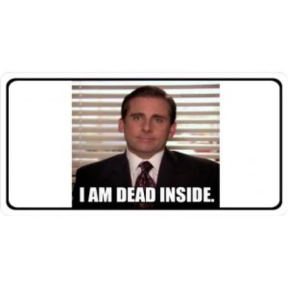 Dead Inside Photo License Plate