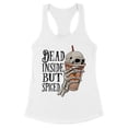 thumbnail image 1 of Dead Inside but Spiced Tank Top Fitted Racerback Women's Large White, 1 of 5