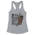thumbnail image 1 of Dead Inside but Spiced Tank Top Fitted Racerback Women's Small Heather Grey, 1 of 5