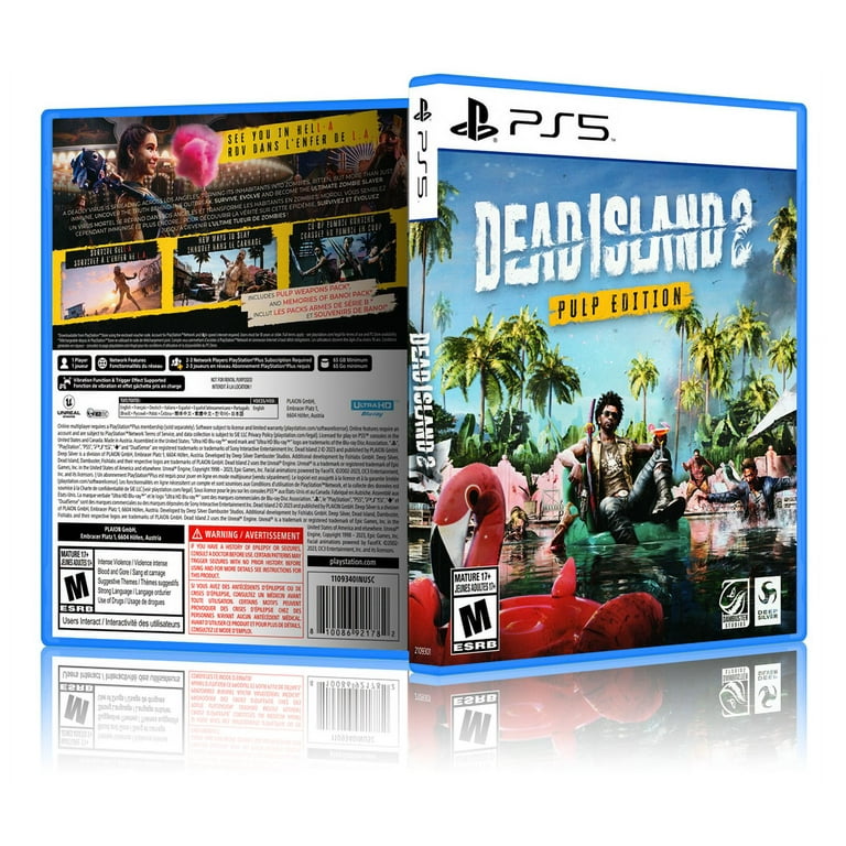 Dead Island 2: Pulp Edition - Replacement PS5 Cover and Case. NO GAME!!