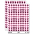 thumbnail image 1 of Dead Kawaii Computer Face Emoticon 200+ Round Stickers - Light Pink - Gloss Finish - 0.50" Size, 1 of 3