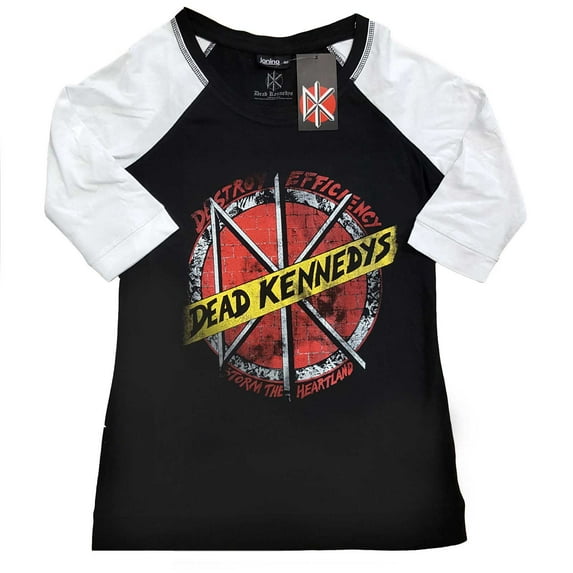 Dead Kennedys Ladies Raglan T-Shirt: Destroy (XXXX-Large)