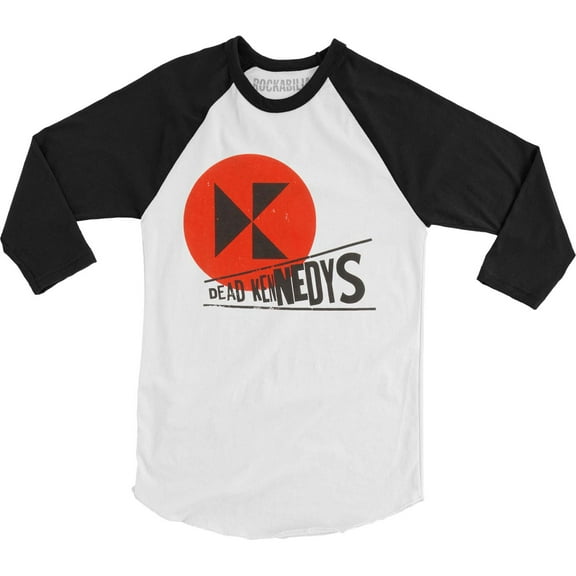 Dead Kennedys Men's Gig Poster Baseball Jersey Medium White/Black