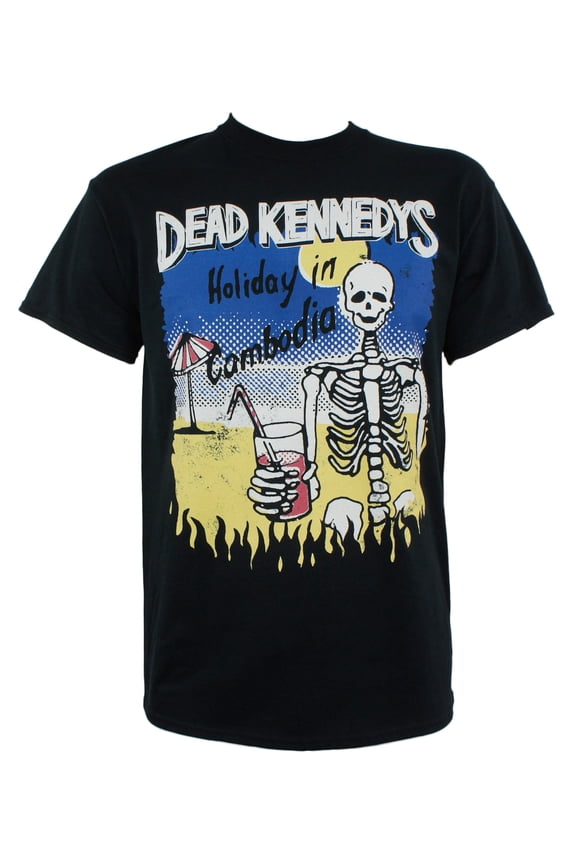 Dead Kennedys Mens Holiday In Cambodia Skeleton T-Shirt L