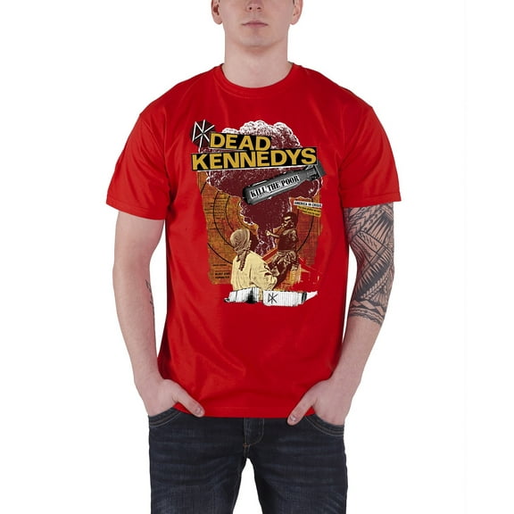 Dead Kennedys T Shirt Kill The Poor Official Mens New Red Punk band logo