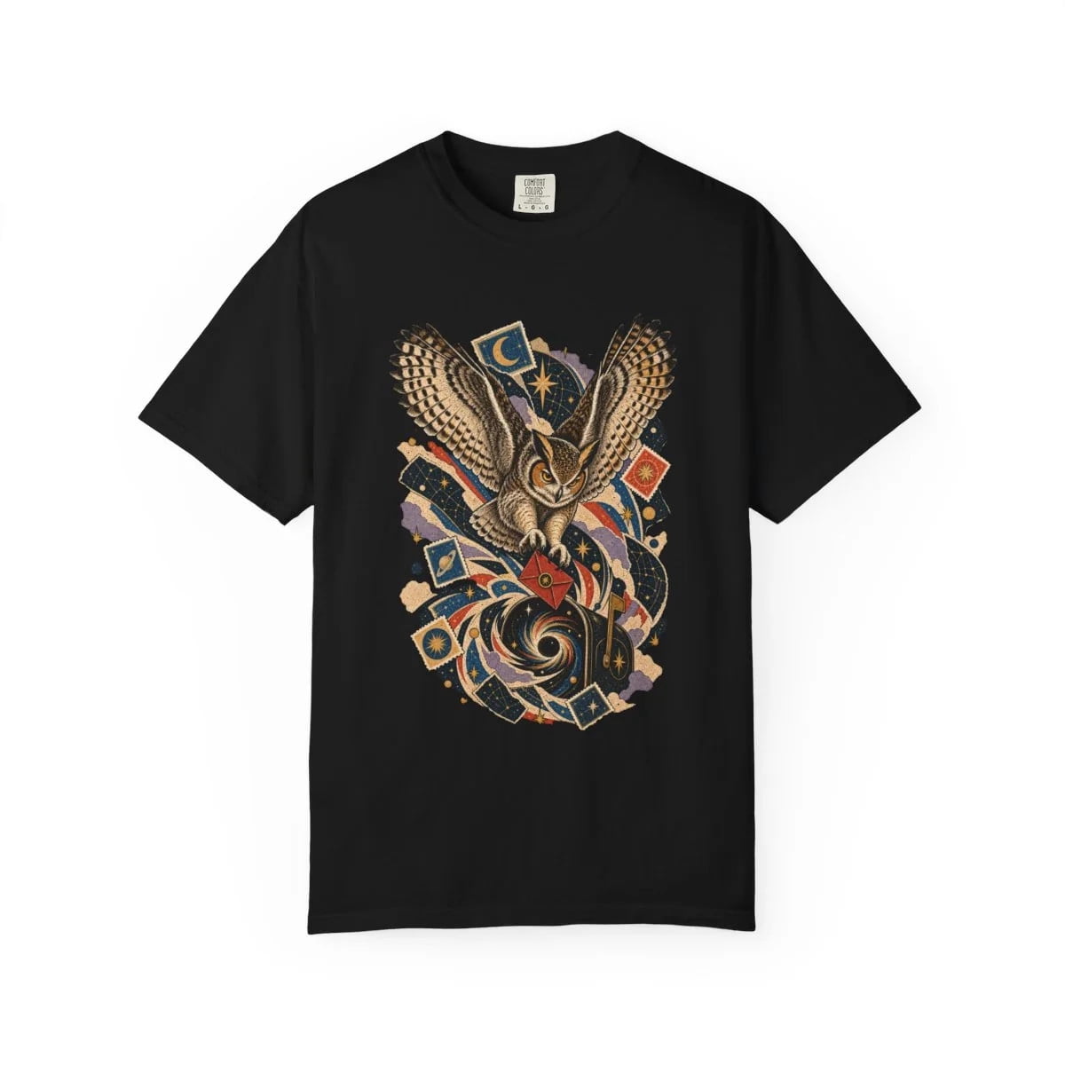 Dead Letter Owl Celestial Collage T-Shirt - Walmart.com