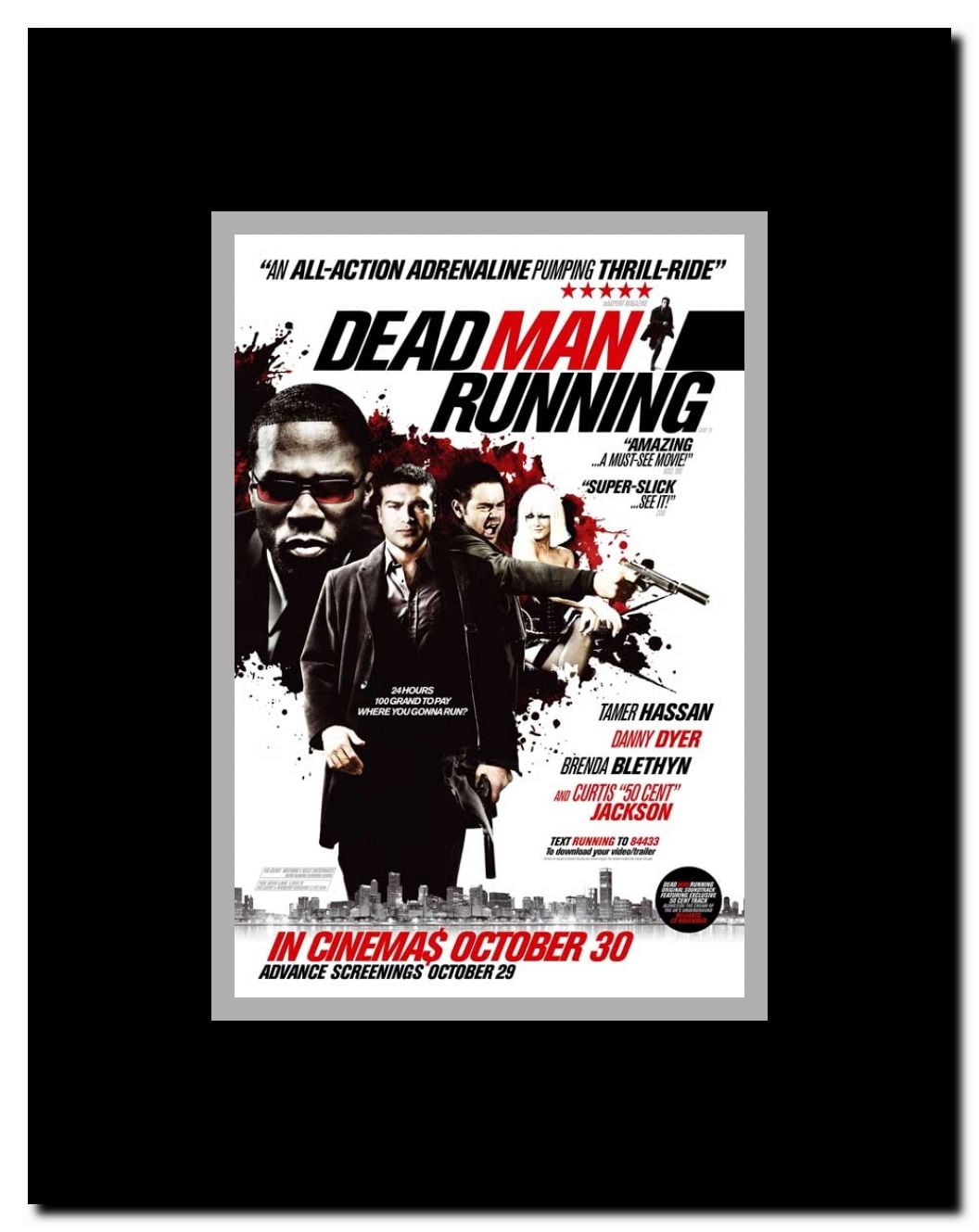 Dead Man Running Framed Movie Poster