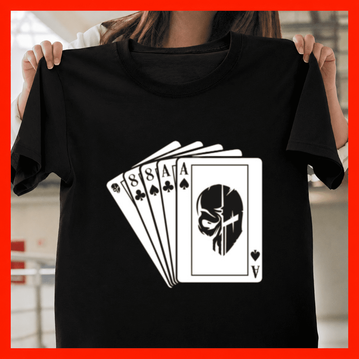 Hand Sign Dead Dead Mans Hand Aces And Eights Western Gunslinger Gamble Fun Unisex T ...