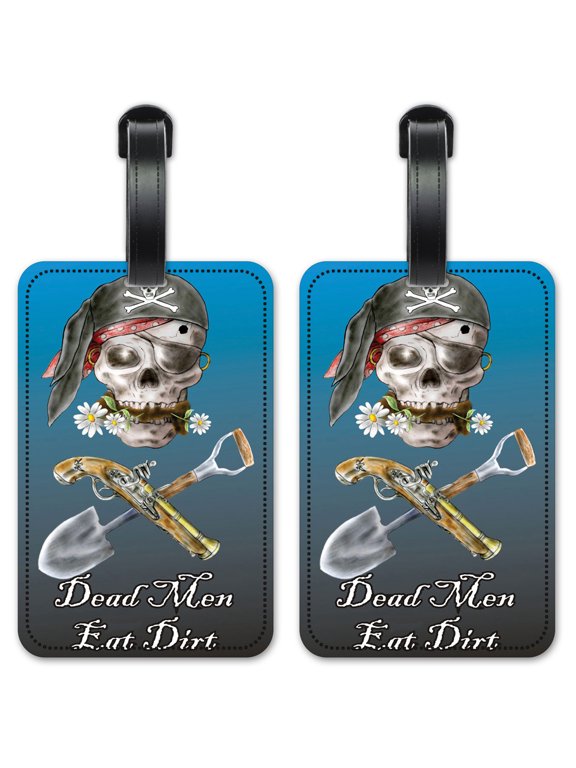 Dead Men - Luggage ID Tags / Suitcase Identification Cards - Set of 2