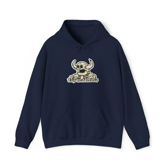 Dead Monster Toy Machine Skateboard 00s Vintage Classic Hoodie Print - 4XL / Navy