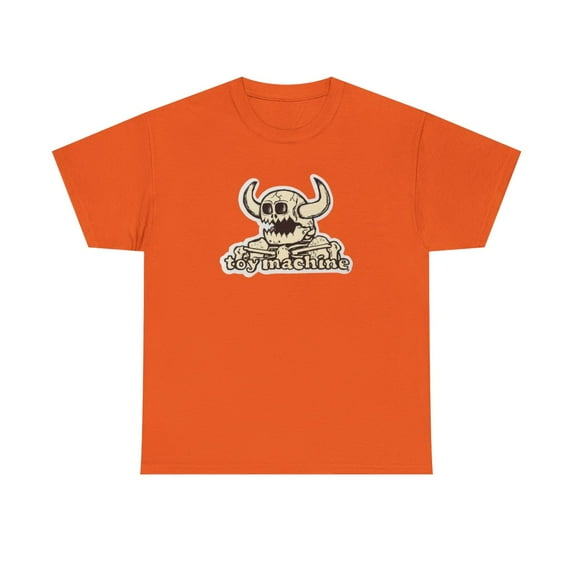 Dead Monster Toy Machine Skateboard 00s Vintage Classic TShirt Print - Orange / M