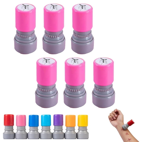 Dead Mosquito Stamp, Mosquito Stamp Prank, Smashed Mosquitos Stamps, Funny Portable Trick Toy, Realistic Simulation, for Party Games, Prank Gifts(6pcs)