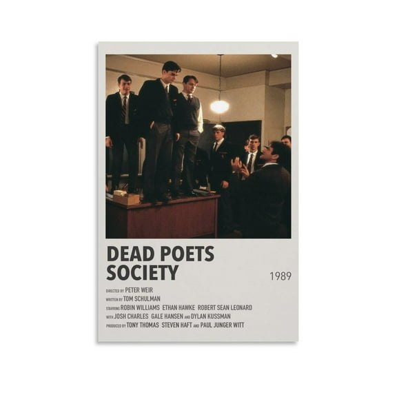 Dead Poets Society Poster Movie 90s Vintage Canvas Posters Canvas Wall Art Prints Poster Gifts Photo Picture Painting Posters Room Decor Home Decorative 12x18inch(30x45cm)
