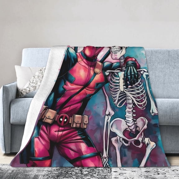 Dead-Pool Blanket, Soft Flannel Throw Blanket Super Soft Lightweight Cozy Blankets Travel Throw Blanket Bedding And Sofa For All Season For Adults Kids Teens 40"X30"