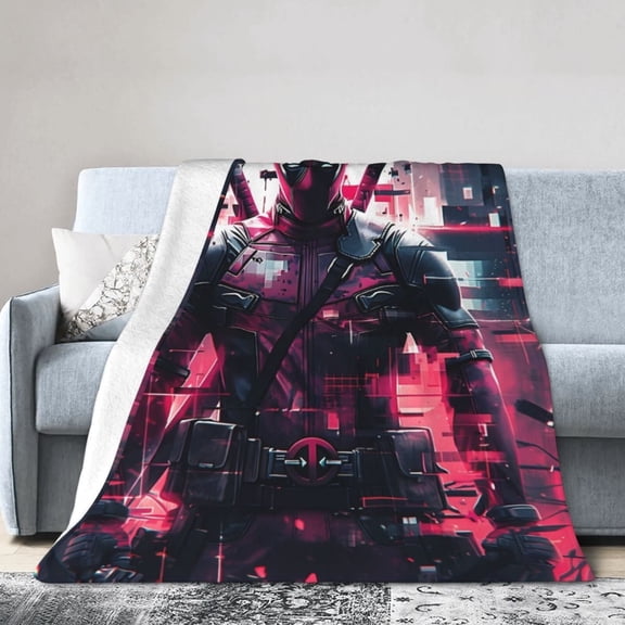 Dead-Pool Blanket, Soft Flannel Throw Blanket Super Soft Lightweight Cozy Blankets Travel Throw Blanket Bedding And Sofa For All Season For Adults Kids Teens 40"X30"