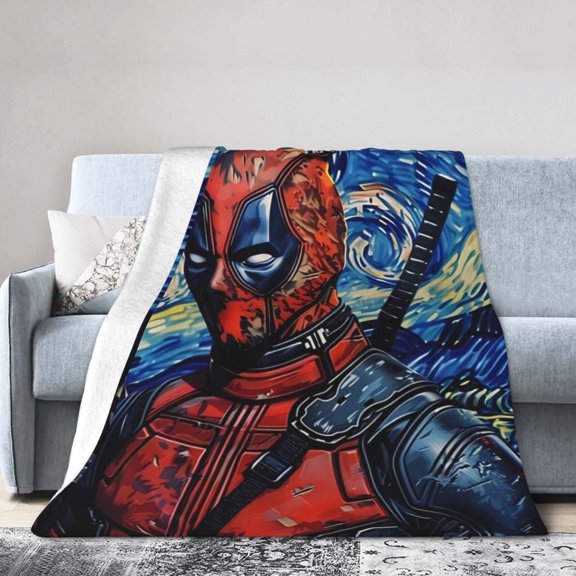 Dead-Pool Blanket, Soft Flannel Throw Blanket Super Soft Lightweight Cozy Blankets Travel Throw Blanket Bedding And Sofa For All Season For Adults Kids Teens 40"X30"