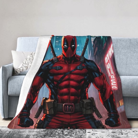 Dead-Pool Blanket, Soft Flannel Throw Blanket Super Soft Lightweight Cozy Blankets Travel Throw Blanket Bedding And Sofa For All Season For Adults Kids Teens 50"X40"