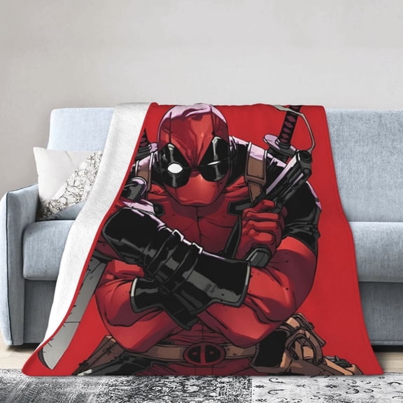 Dead-Pool Blanket, Soft Flannel Throw Blanket Super Soft Lightweight Cozy Blankets Travel Throw Blanket Bedding And Sofa For All Season For Adults Kids Teens 50"X40"
