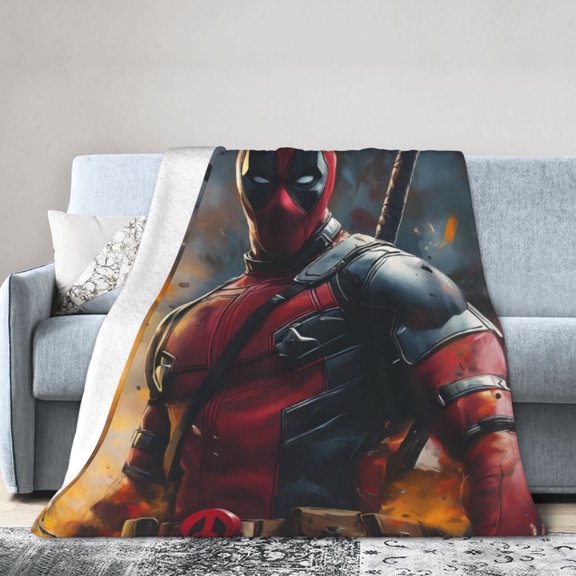 Dead-Pool Blanket, Soft Flannel Throw Blanket Super Soft Lightweight Cozy Blankets Travel Throw Blanket Bedding And Sofa For All Season For Adults Kids Teens 50"X40"