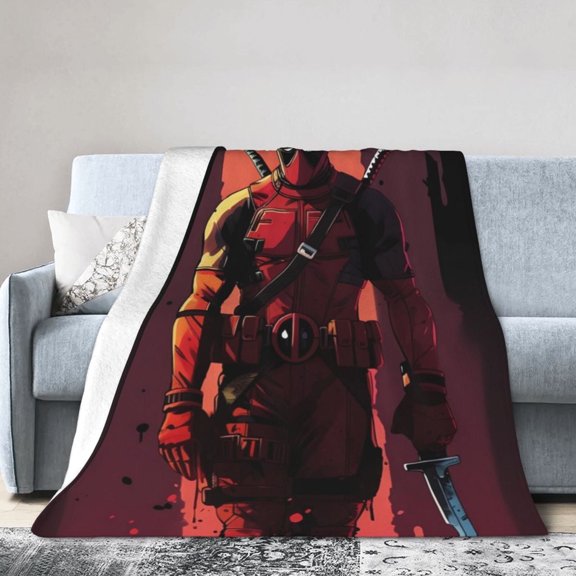 Dead-Pool Blanket, Soft Flannel Throw Blanket Super Soft Lightweight Cozy Blankets Travel Throw Blanket Bedding And Sofa For All Season For Adults Kids Teens 60"X50"