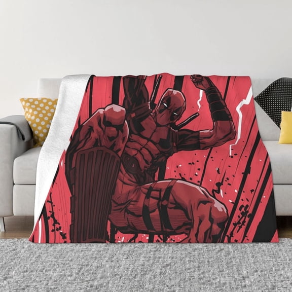 Dead-Pool Blanket, Ultra Soft Throw Blankets, Comfy Flannel Throw Blanket For Sofa Couch Bedroom Living Rooms Warm All Season Home Decor, For Adults, Kids And Teens 50"X40"